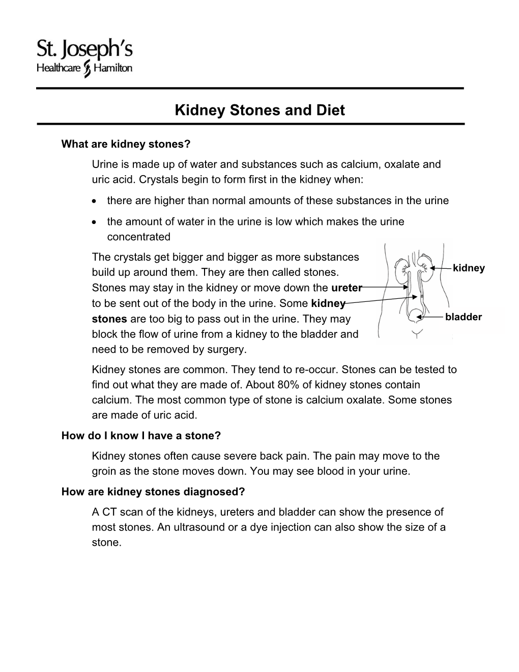 Kidney Stones and Diet