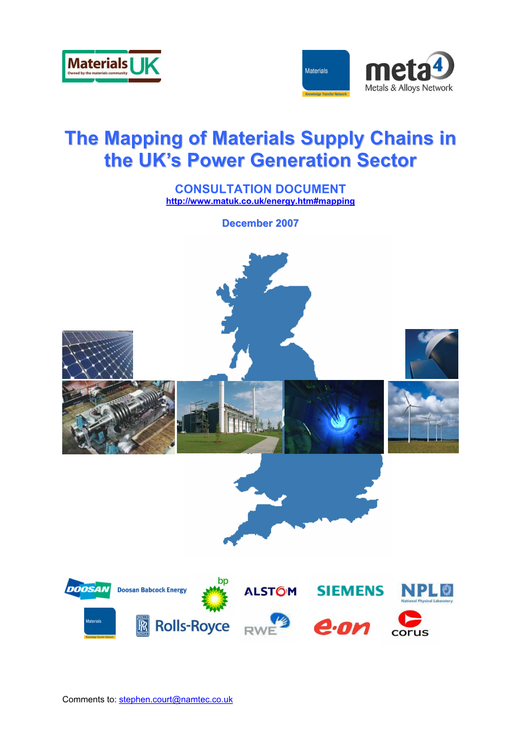 UK Energy Materials Supply Chain