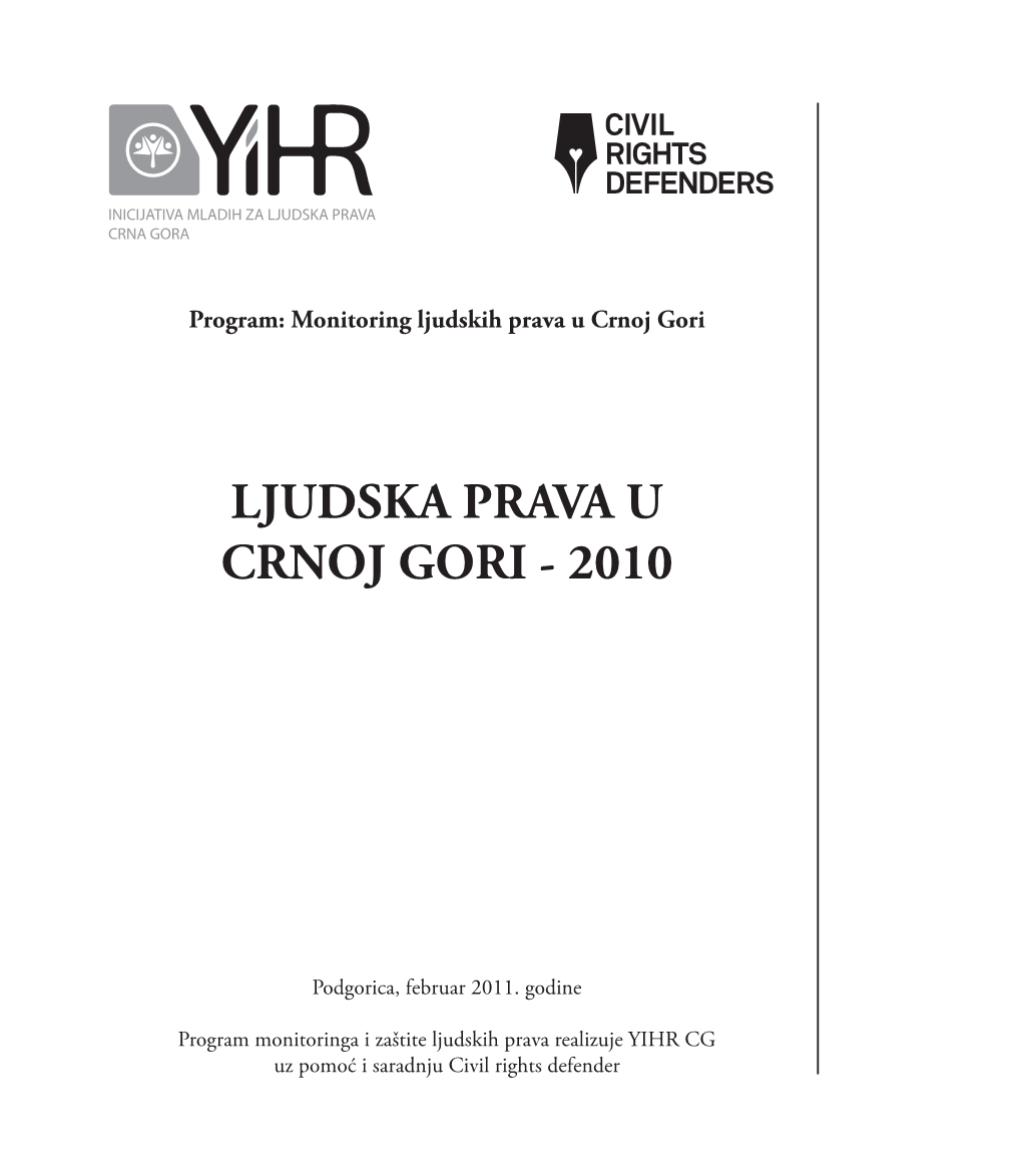 Ljudska Prava U Crnoj Gori - 2010