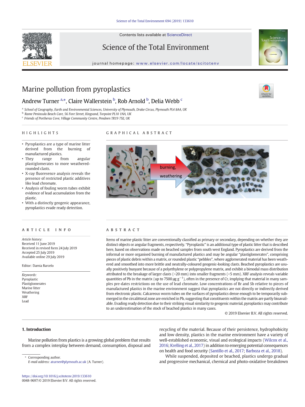 Marine Pollution from Pyroplastics