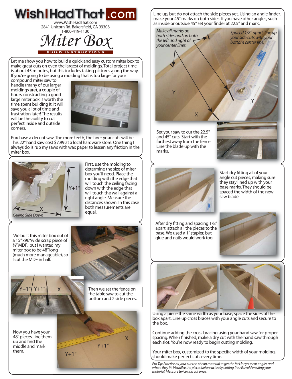 Miter Box Your Center Lines