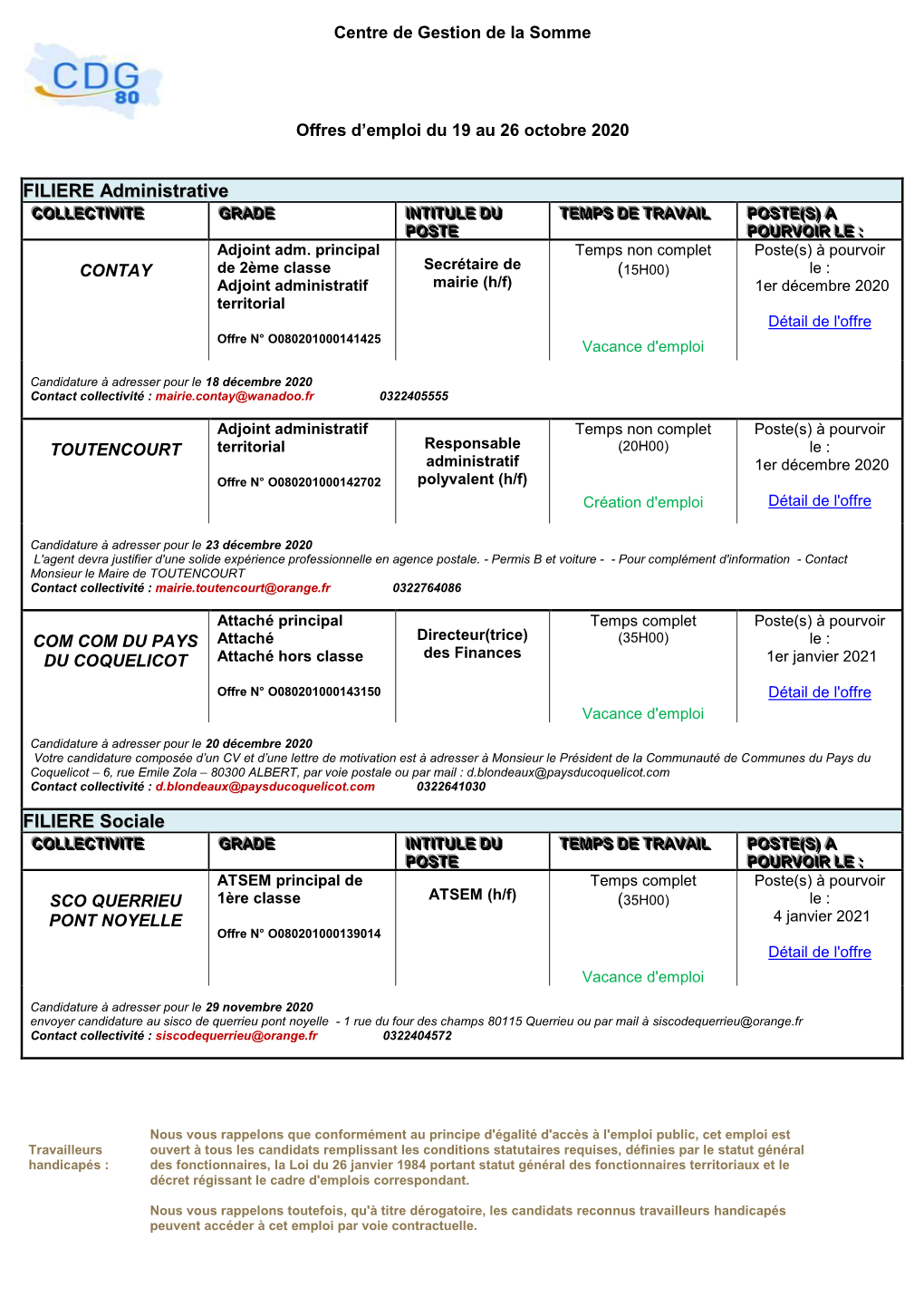 FILIERE Administrative FILIERE Sociale