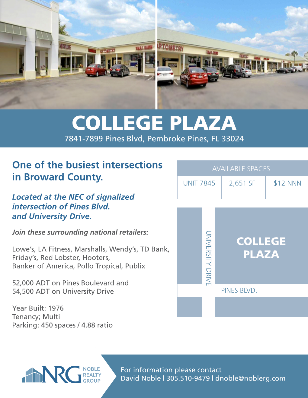 COLLEGE PLAZA 7841-7899 Pines Blvd, Pembroke Pines, FL 33024