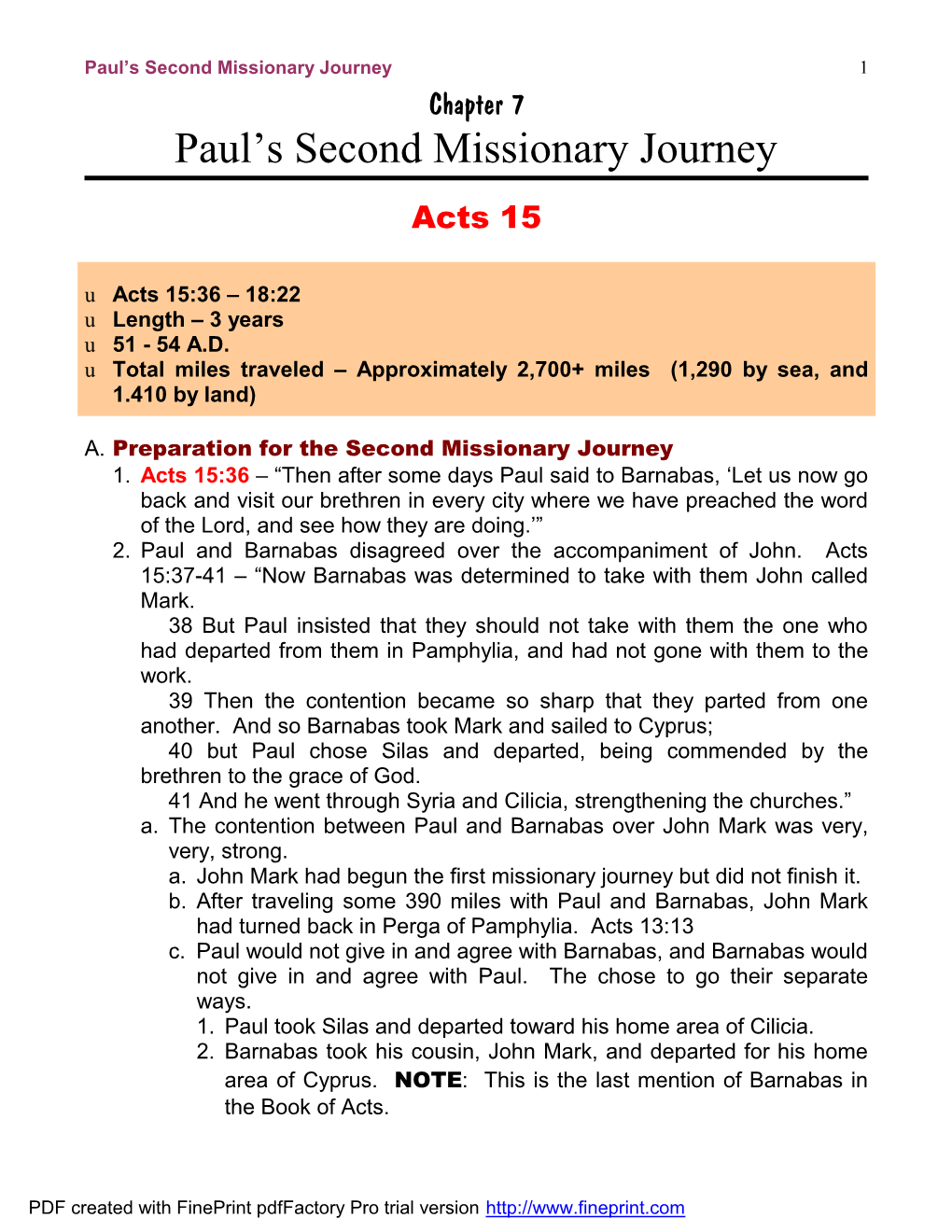 Paul's Second Missionary Journey