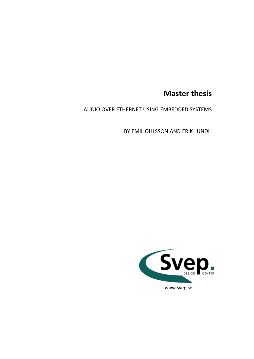 Master Thesis