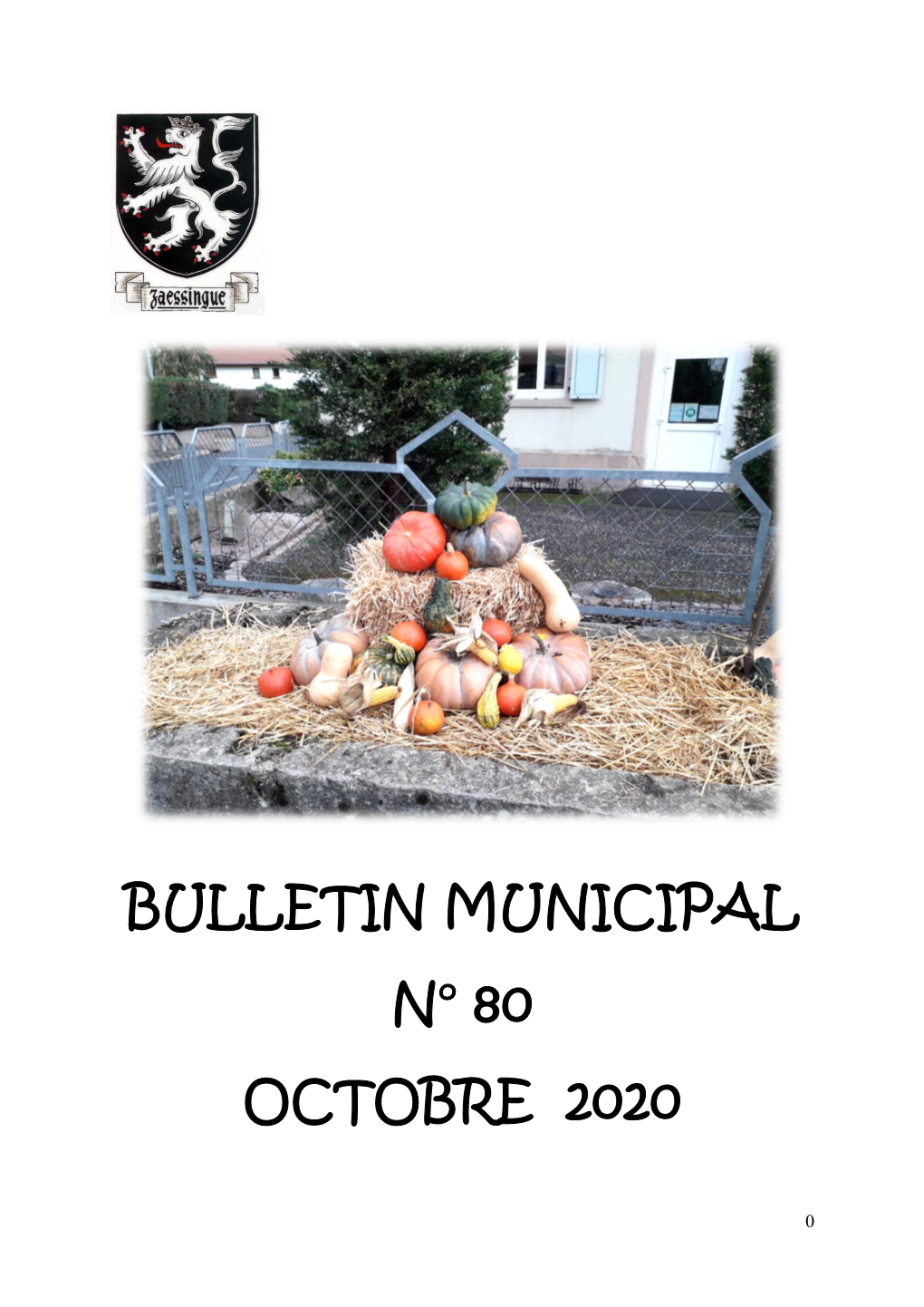 Bulletin Municipal N° 80 Octobre 2020