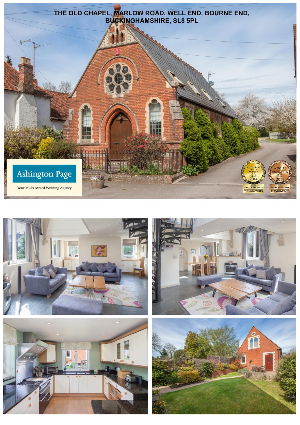 The Old Chapel, Marlow Road, Well End, Bourne End, Buckinghamshire, Sl8 5Pl