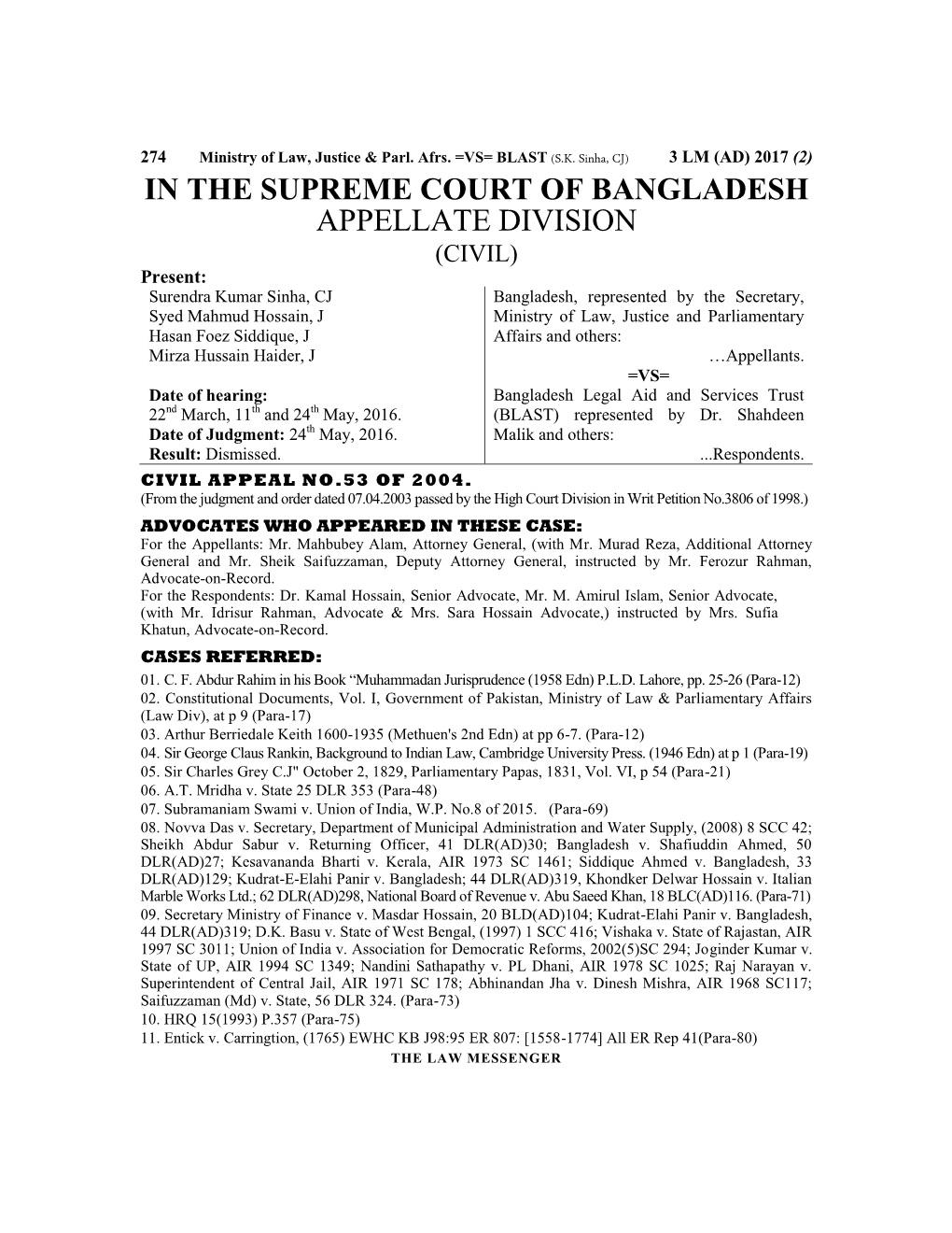 In the Supreme Court of Bangladesh