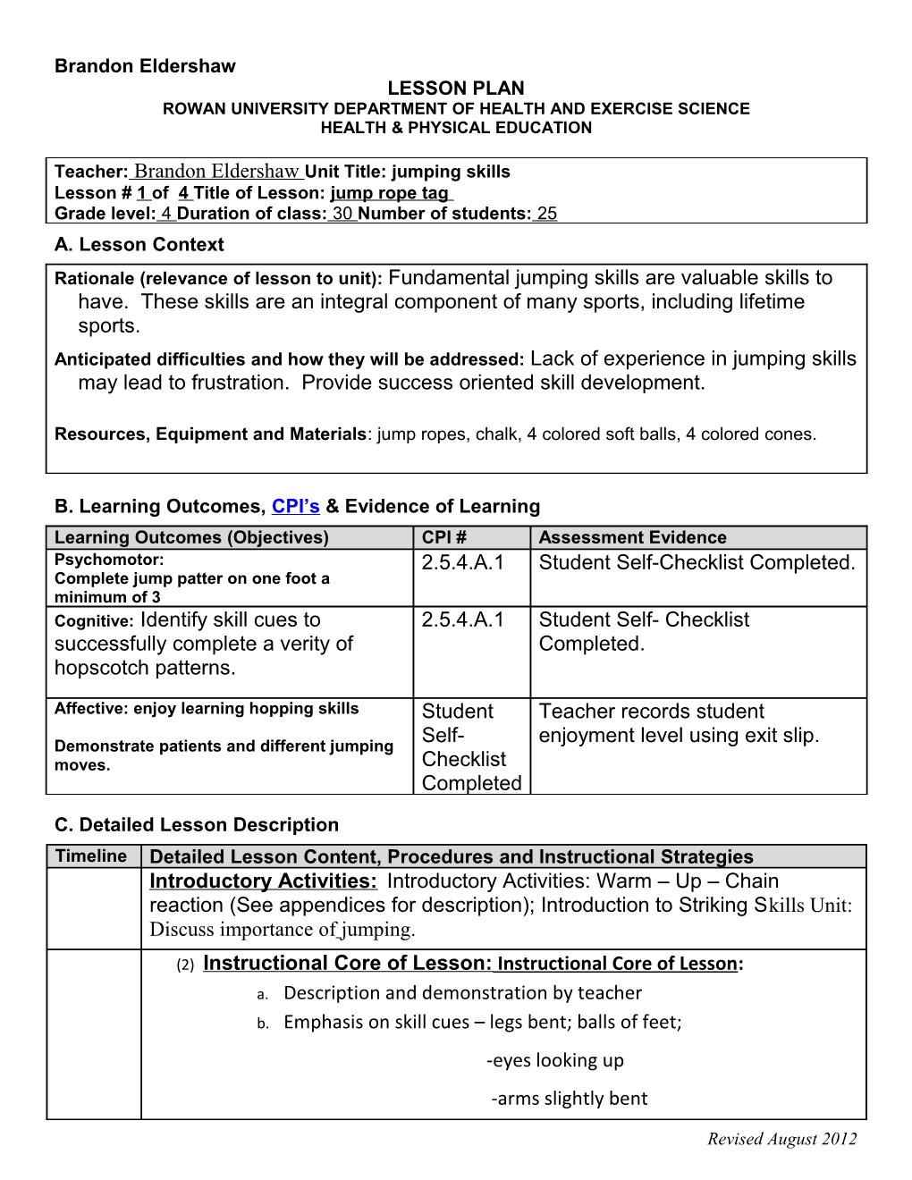 Rowan University Department of Health and Exercise Science s2