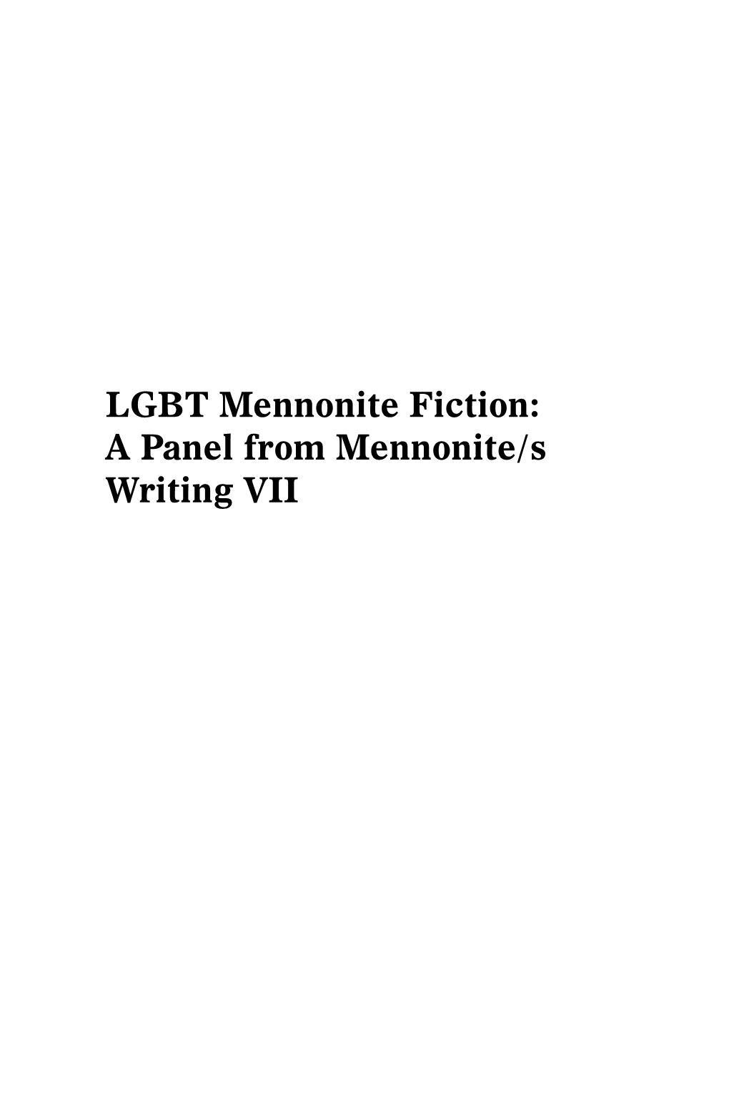 Journal of Mennonite Studies 34 (2016)