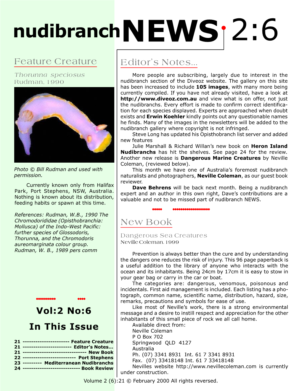 Nudibranch NEWS