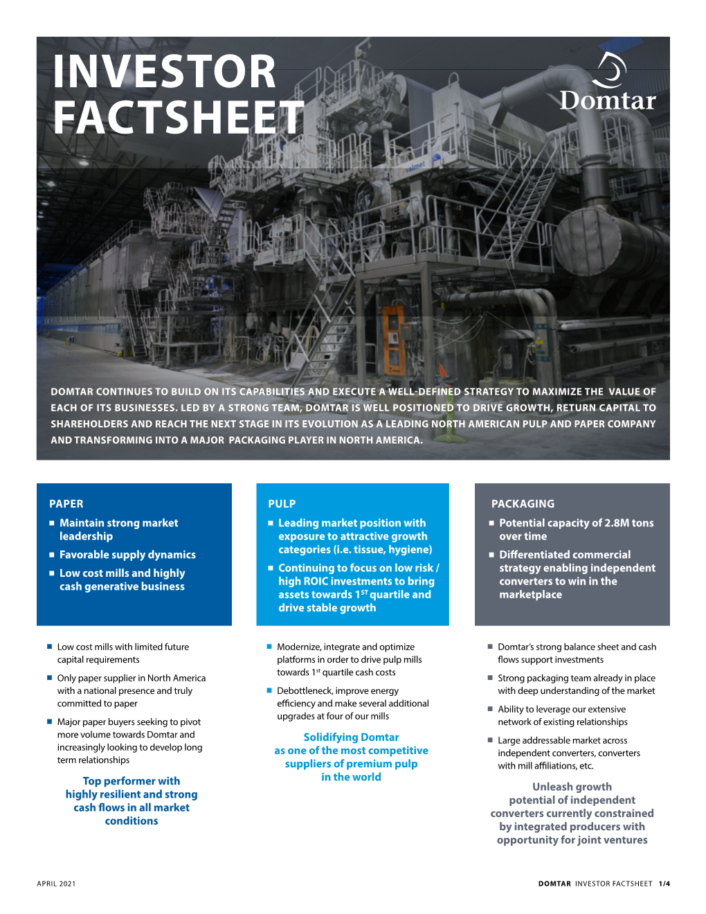 Investor Factsheet