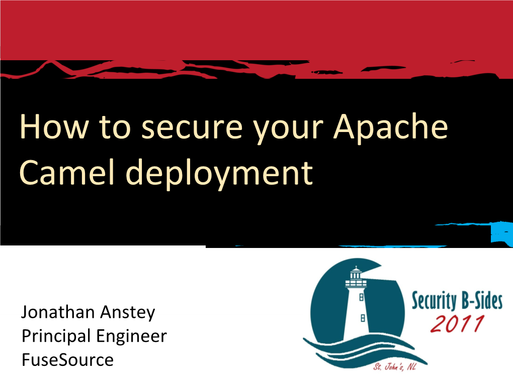 How to Secure Your Apache Camel Deployment