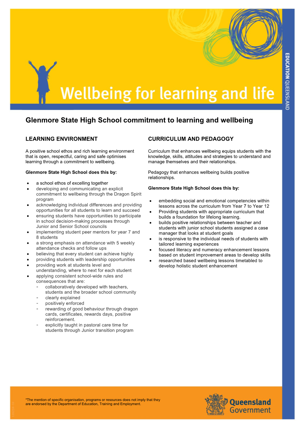 Learning and Wellbeing Case Study Template