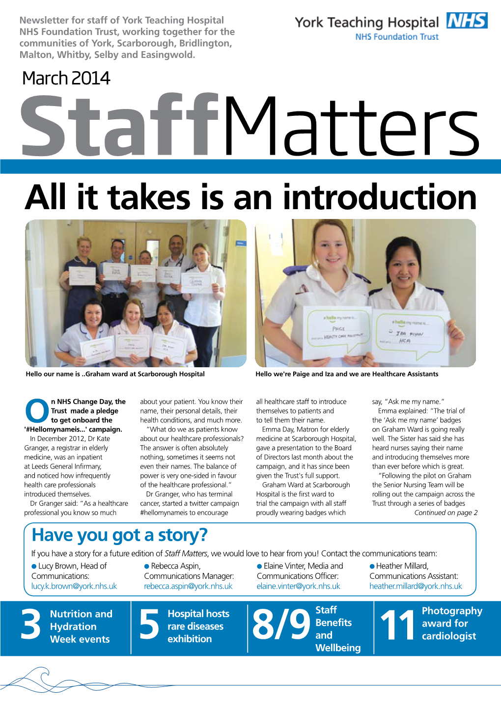 March 2014 Staffmatters All It Takes Is an Introduction