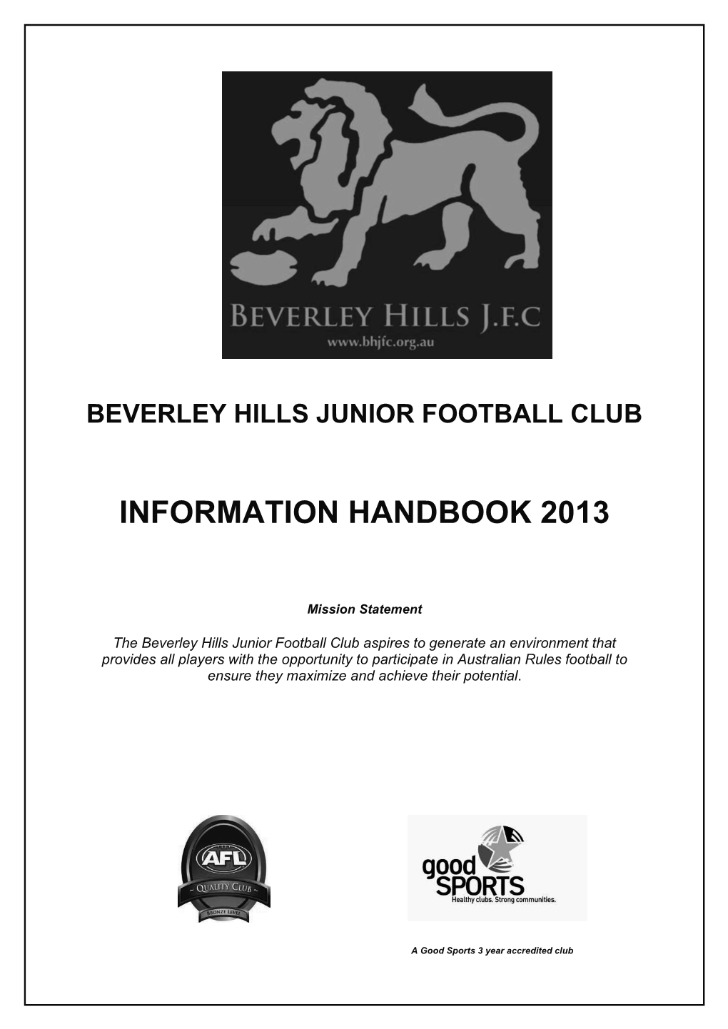 Beverley Hills Junior Football Club.Indd