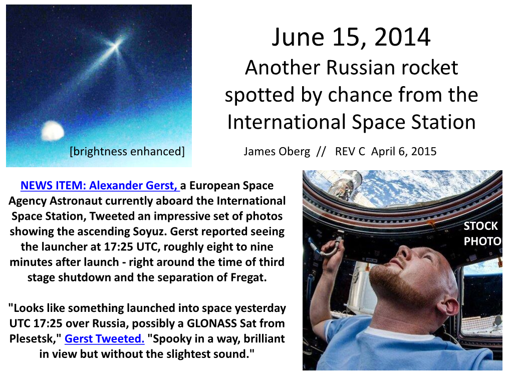 ISS Astronaut Observes SECOND Russian Rocket