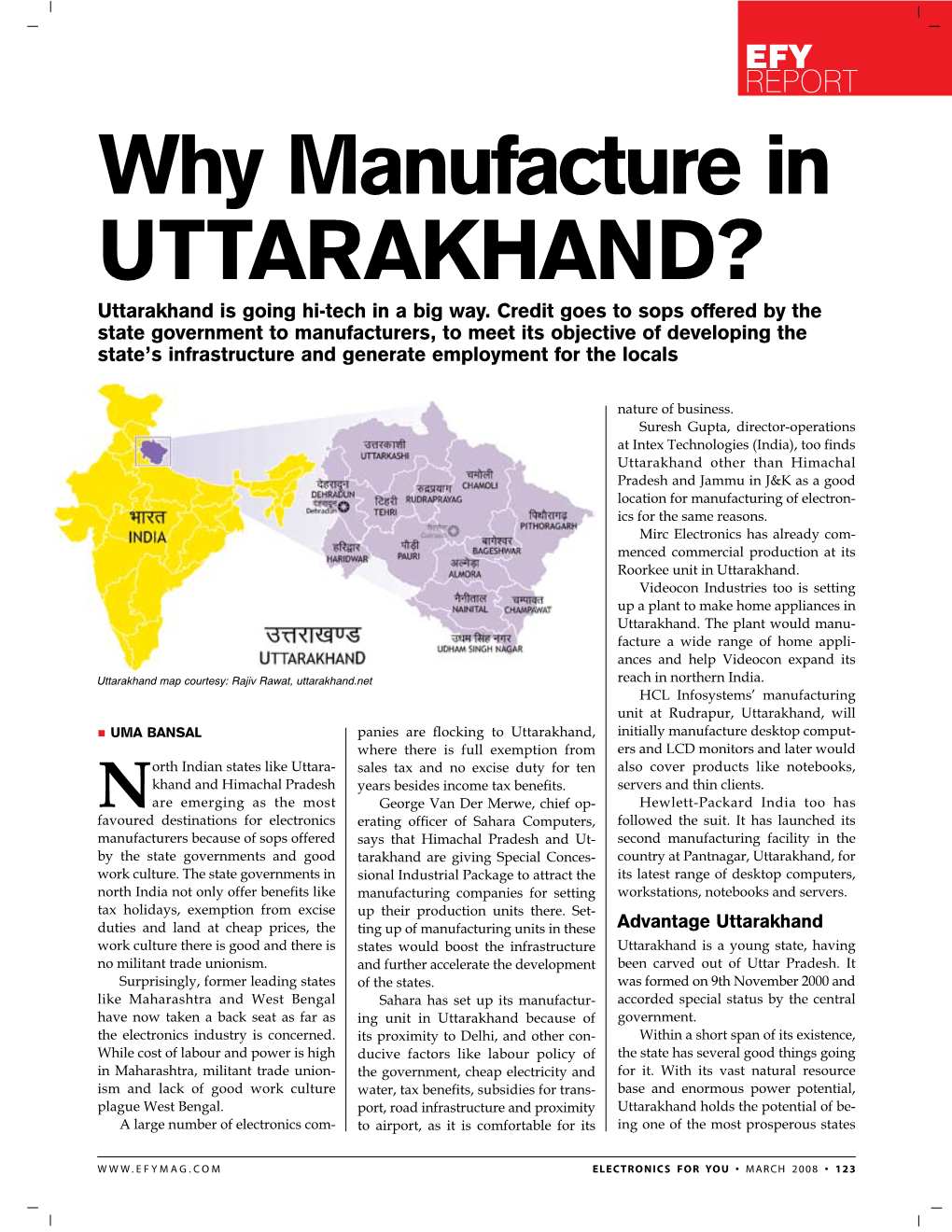 Why Manufacture in Uttarakhand? Uttarakhand Is Going Hi-Tech in a Big Way