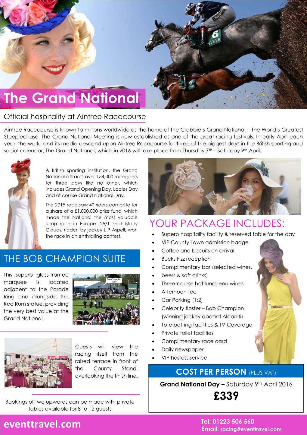 The Grand National Official Hospitality at Aintree Racecourse