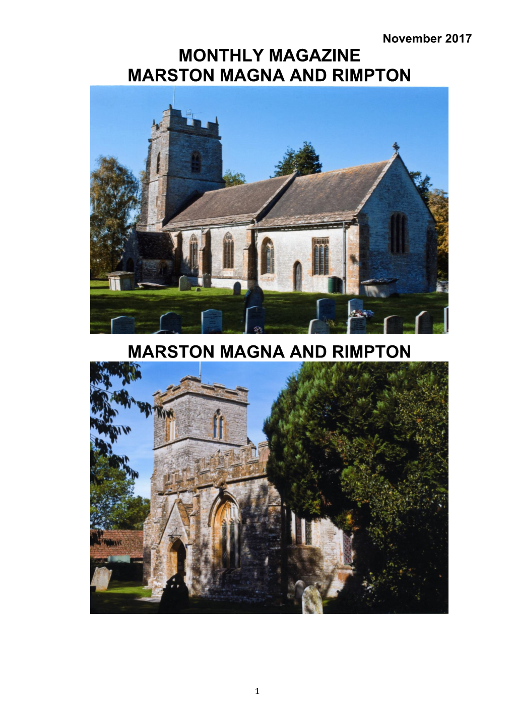 Monthly Magazine Marston Magna and Rimpton