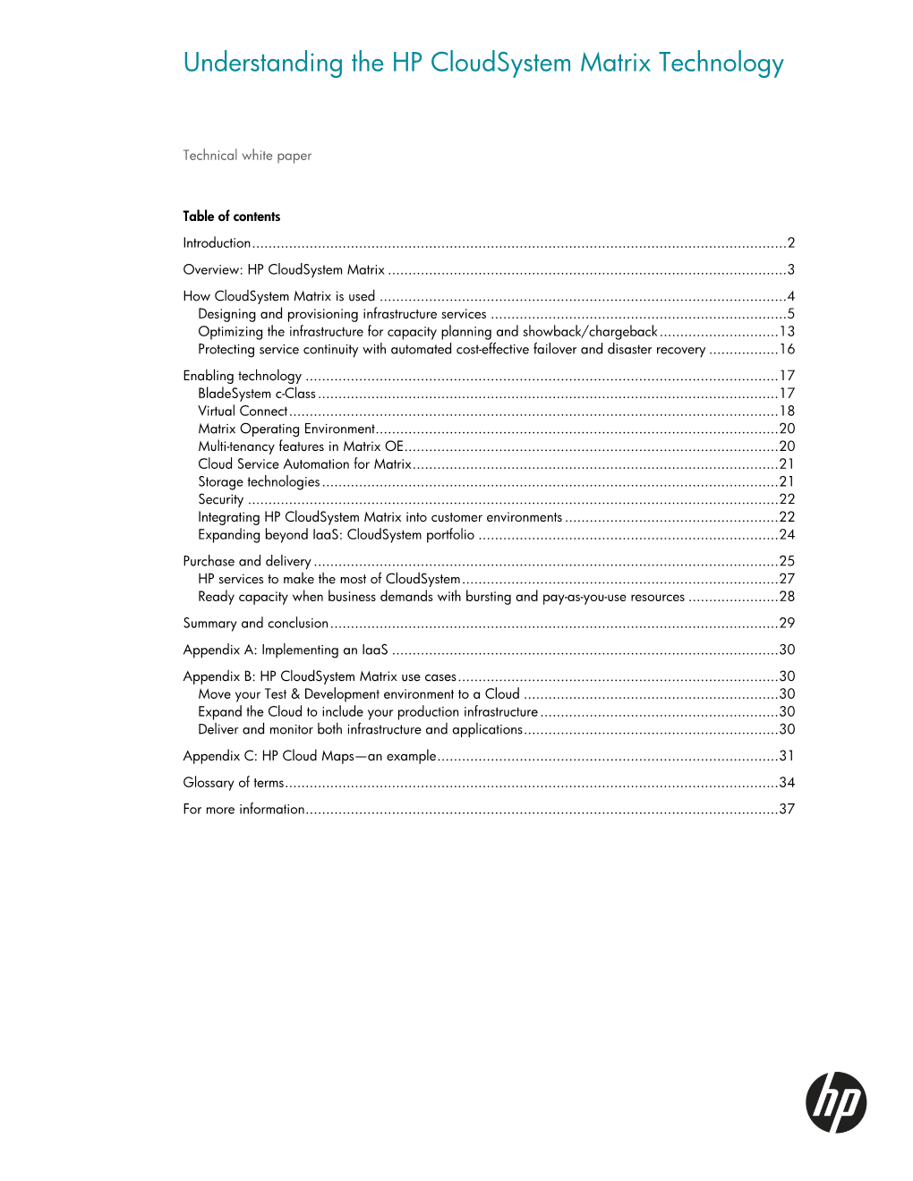 Understanding HP Cloudsystem Matrix Technology