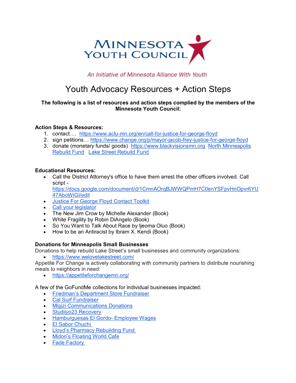 Youth Advocacy Resources + Action Steps