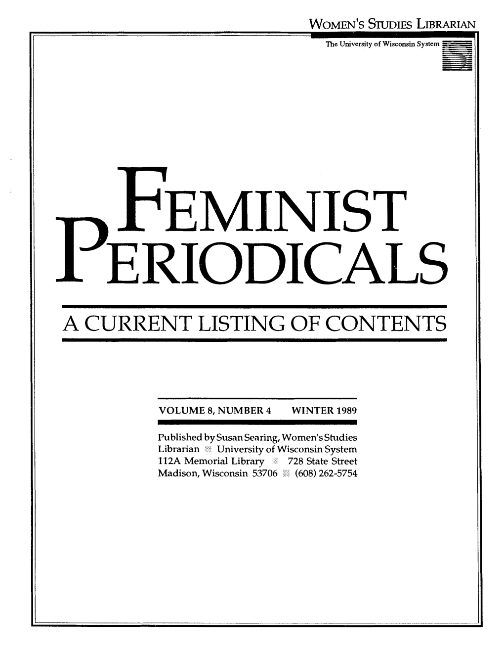 Feminist Theory, and Much of Women'sculture