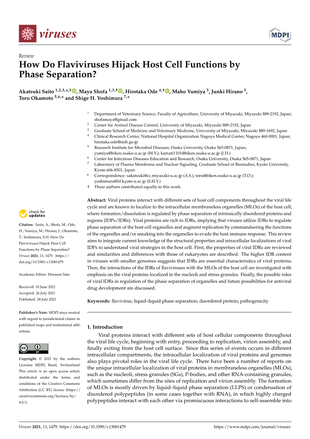 How Do Flaviviruses Hijack Host Cell Functions by Phase Separation?