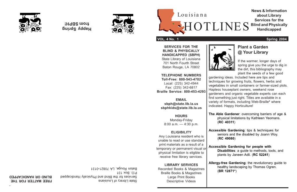 Hotlines Spring 2004 Booklet