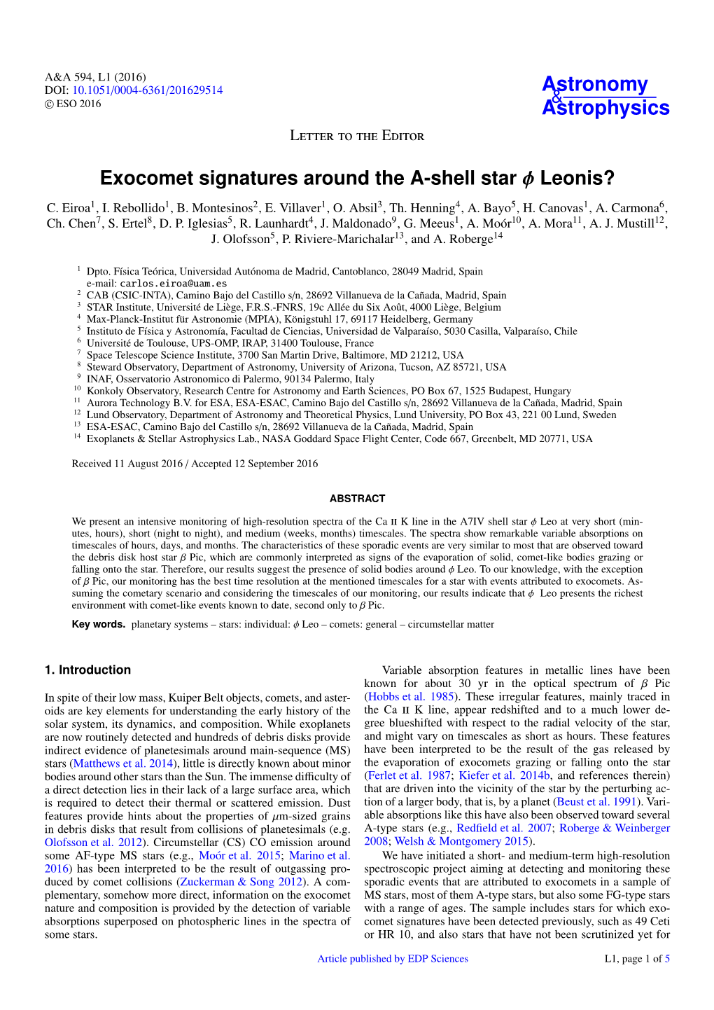 Exocomet Signatures Around the A-Shell Star Φ Leonis? C