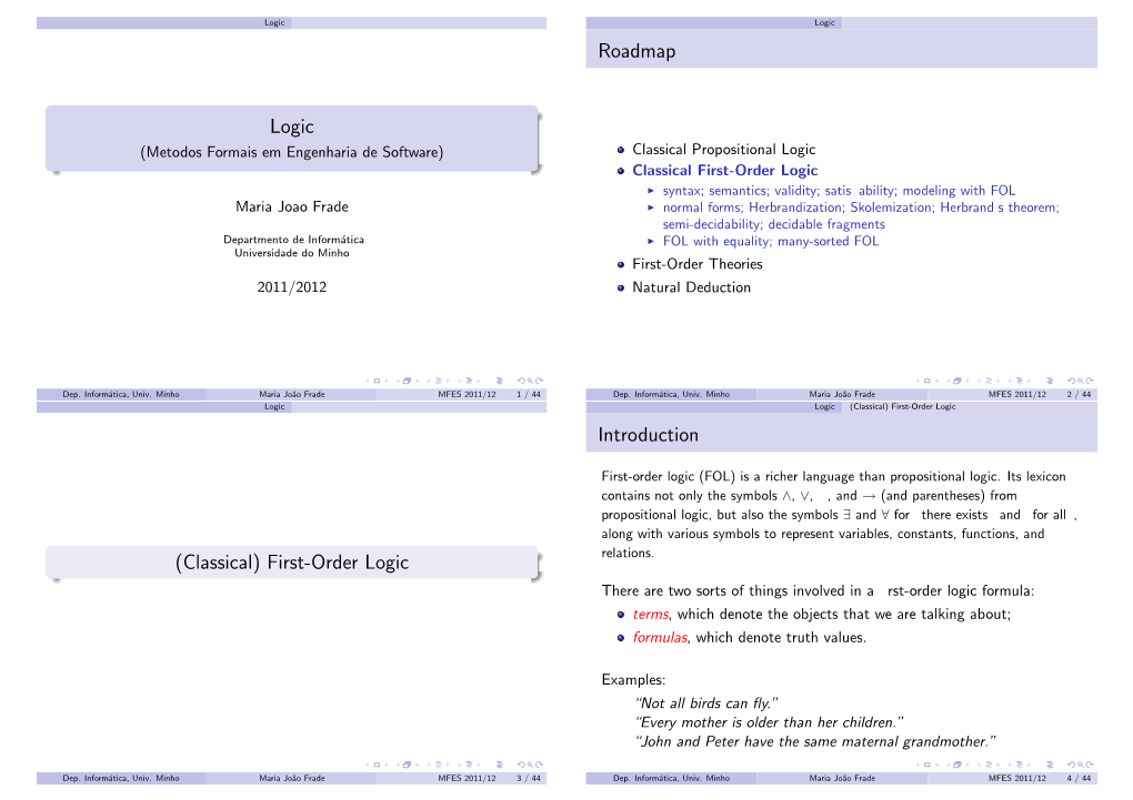 First-Order Logic Introduction