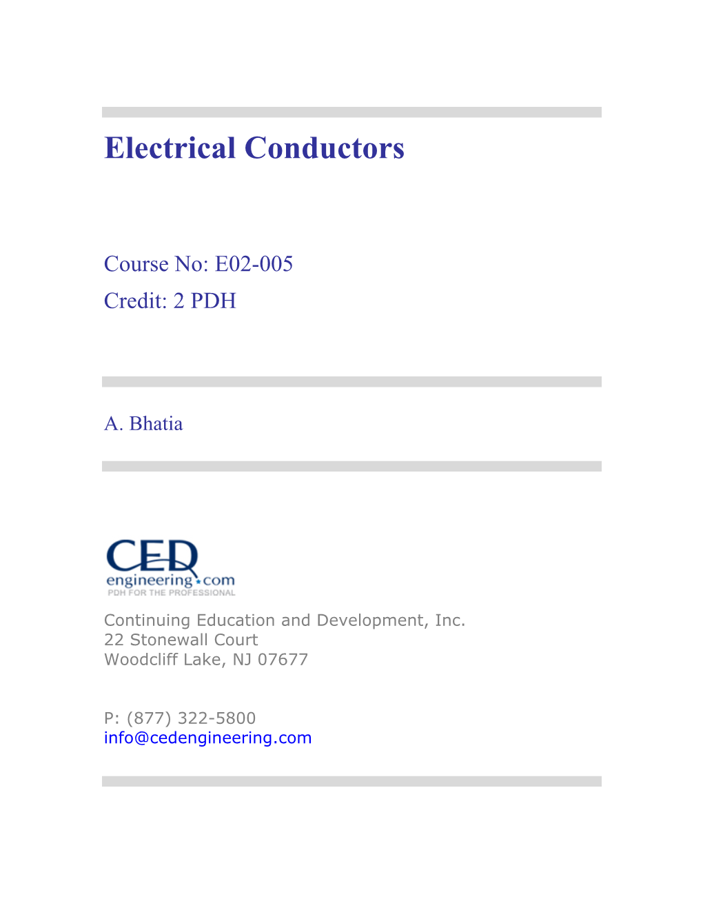 Electrical Conductors