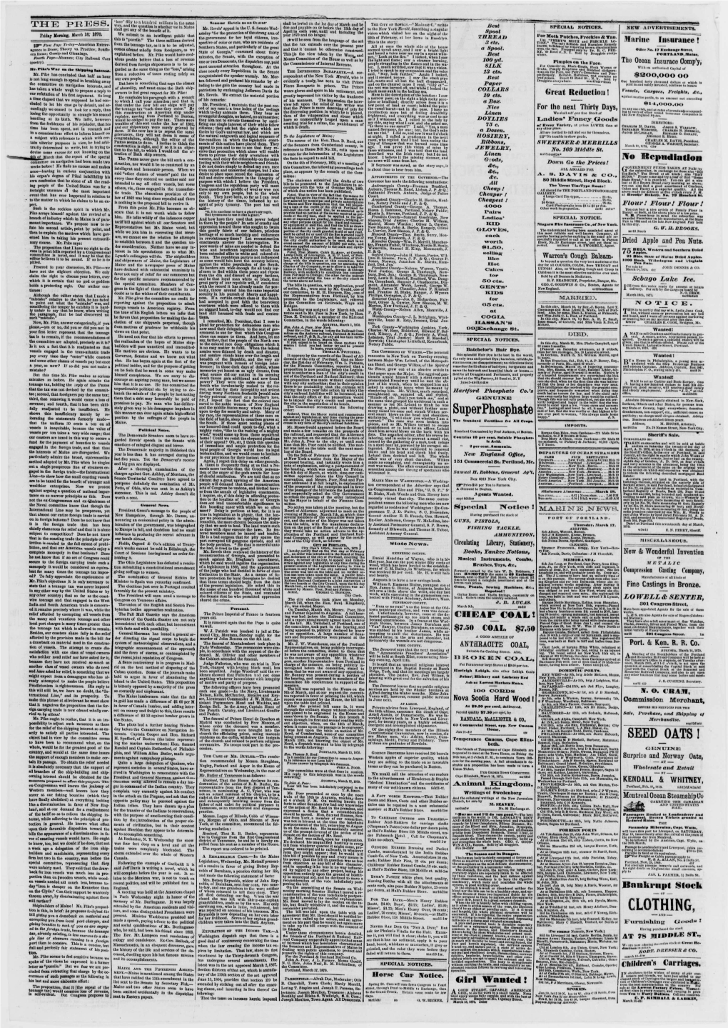 Portland Daily Press (Portland, Me.). 1870-03-18 [P ]