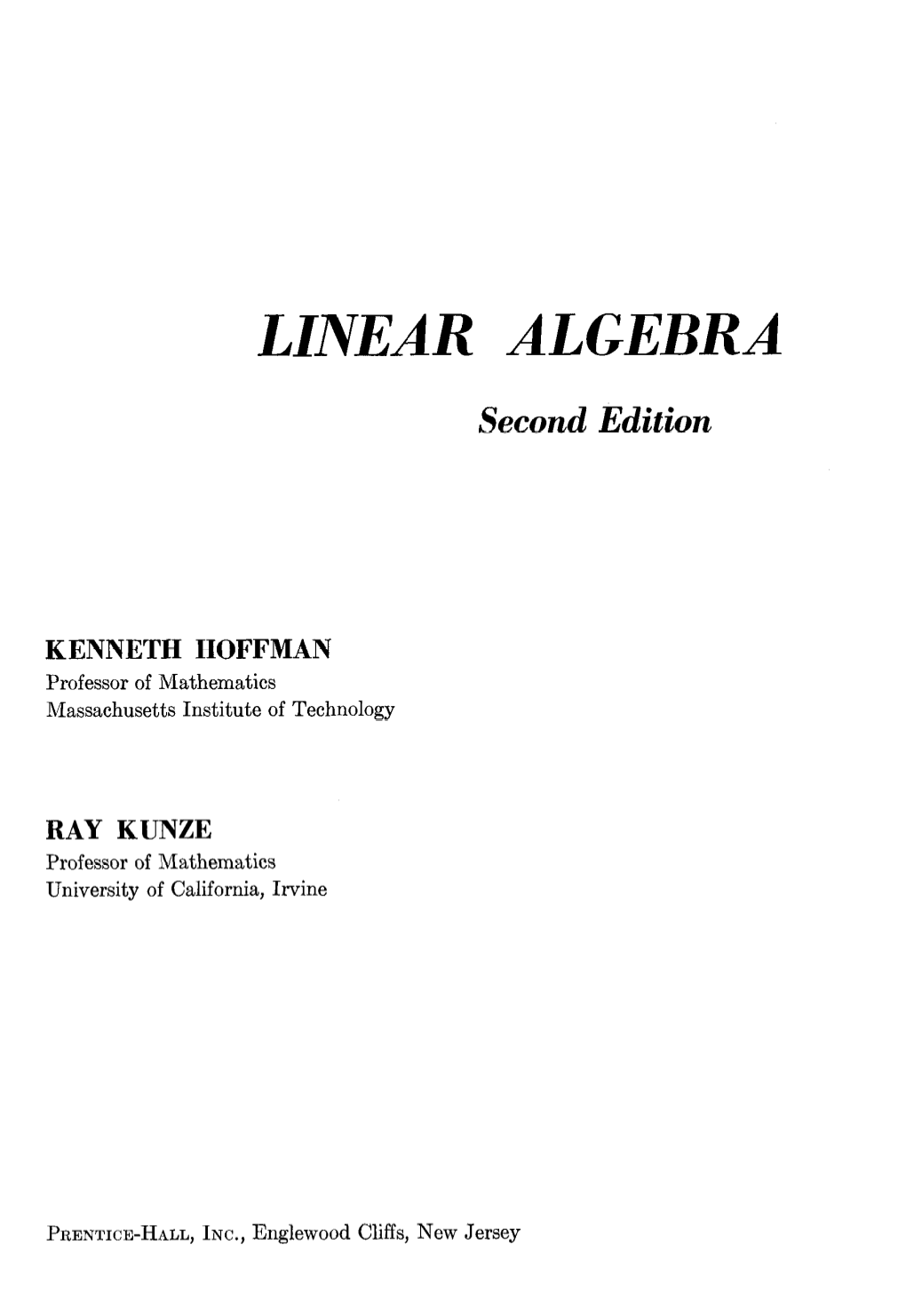 Linear Algebra