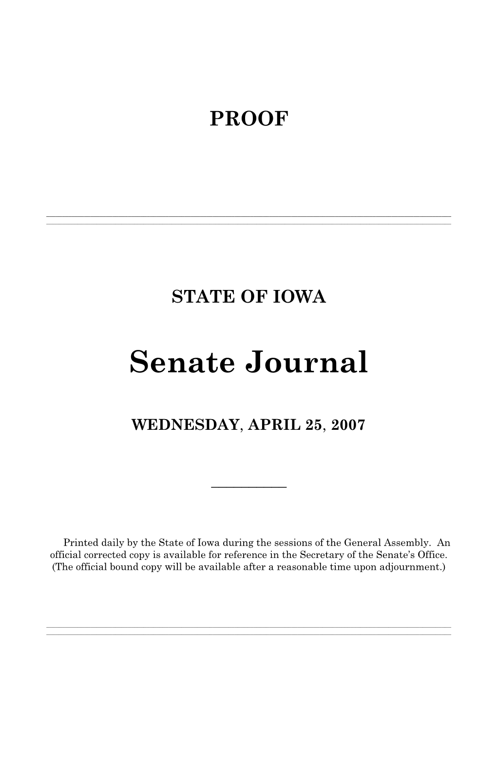 Senate Journal