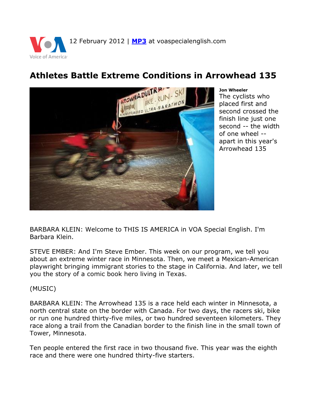 Athletes Battle Extreme Conditions in Arrowhead 135