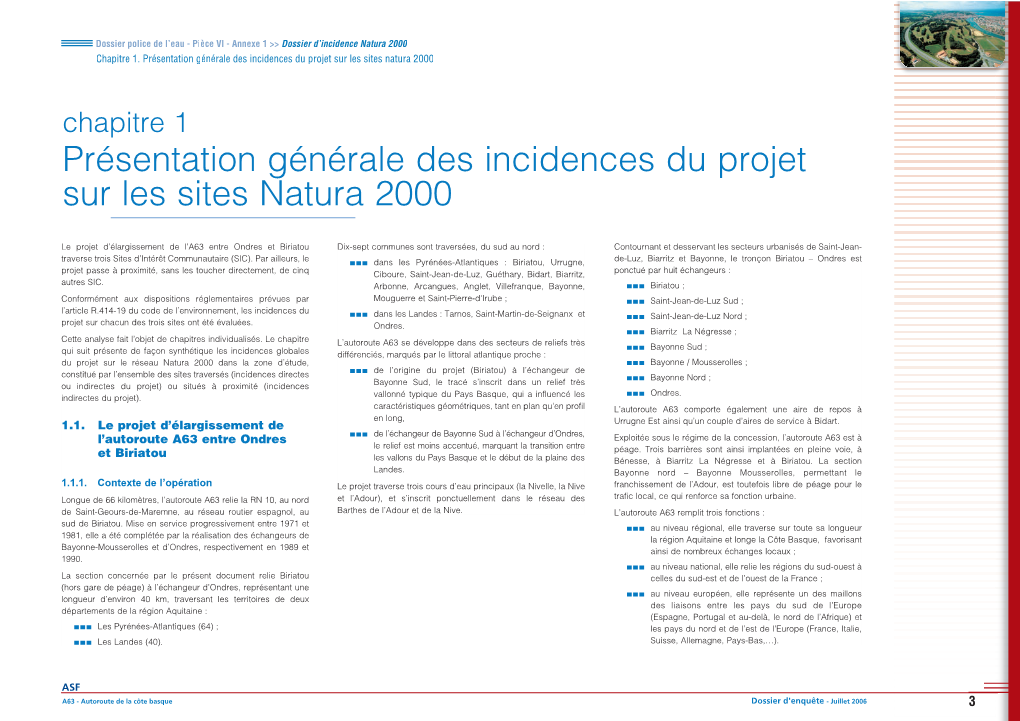 Chapitre 1. Présentation Générale Des Incidences Du Projet Sur Les Sites Natura 2000