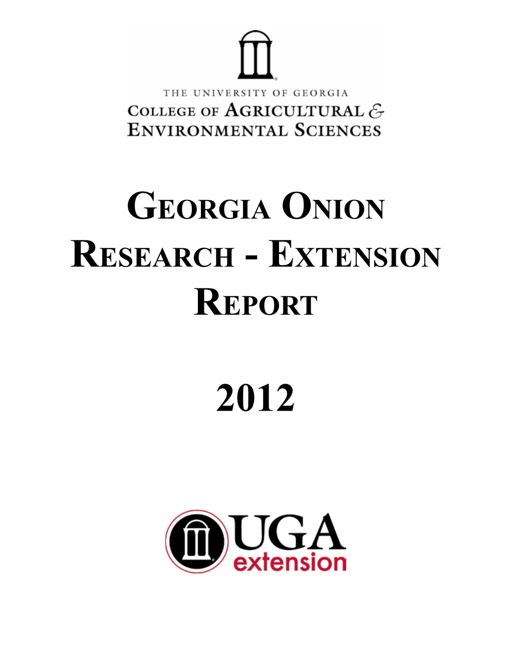 Georgia Onion Research - Extension Report