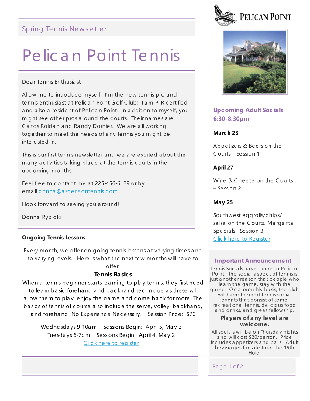 Pelican Point Tennis