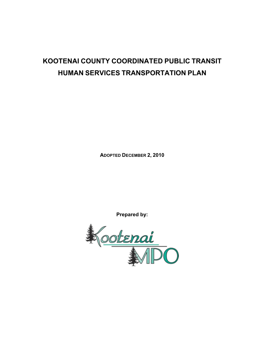 2010 Public Transit Human Services Transportation Plan