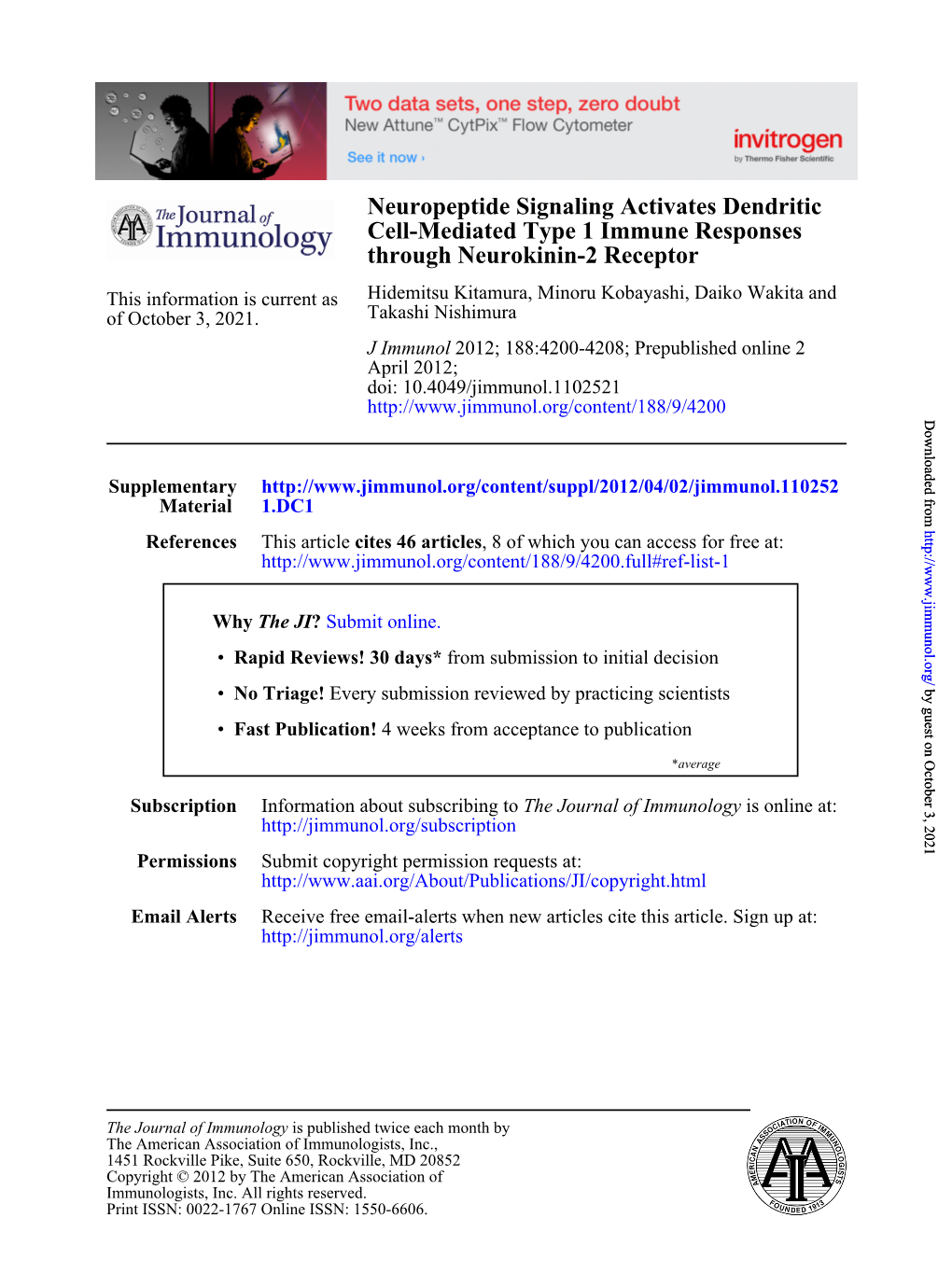 Through Neurokinin-2 Receptor Cell-Mediated Type 1 Immune