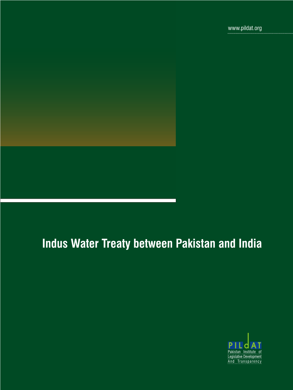 Position Paper on Indus Water Treaty 130112