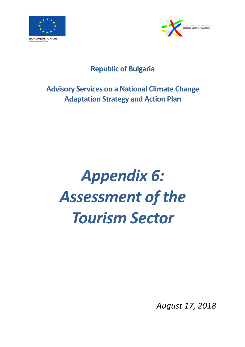 Appendix 6: Assessment of the Tourism Sector