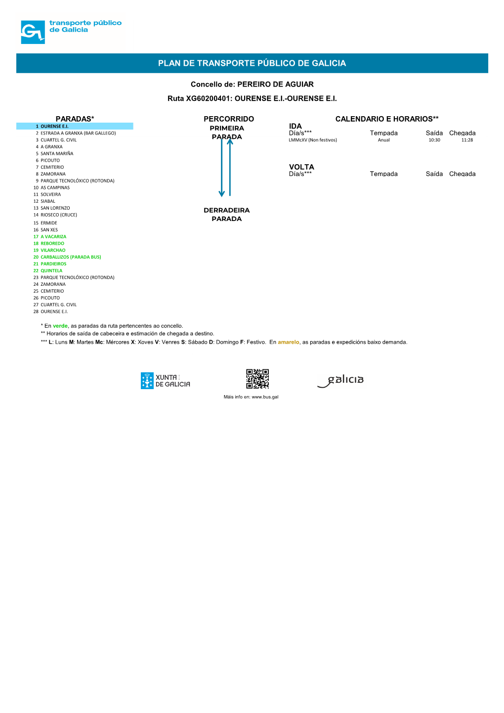 Plan De Transporte Público De Galicia