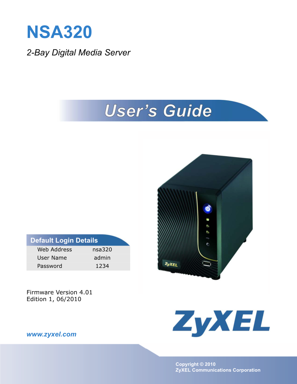 NSA320 2-Bay Digital Media Server