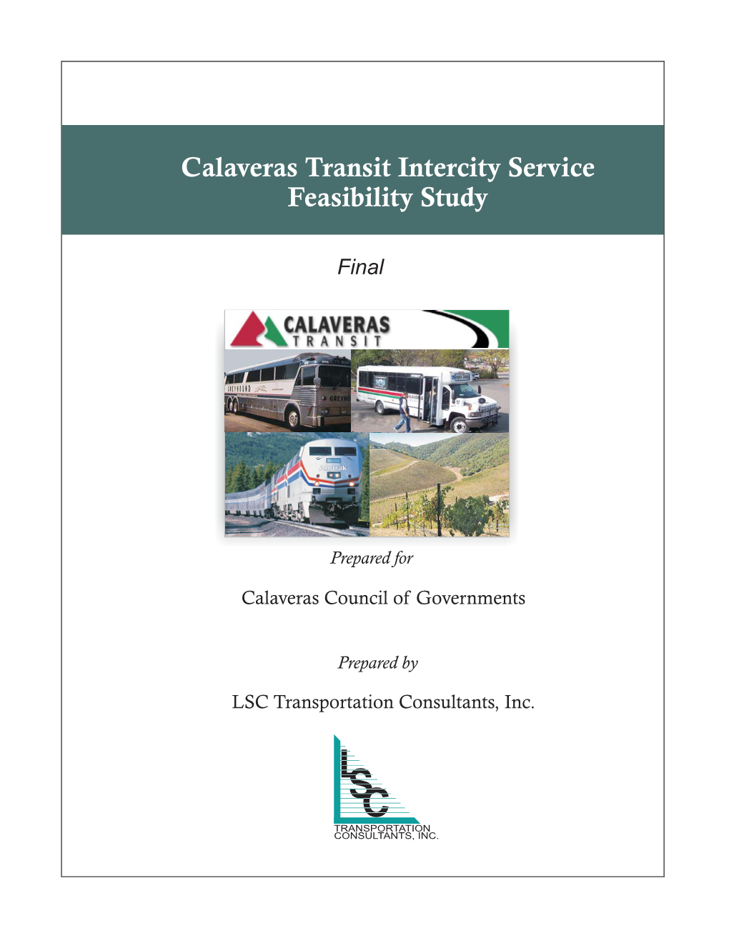 Calaveras Transit Intercity Service Feasibility Study