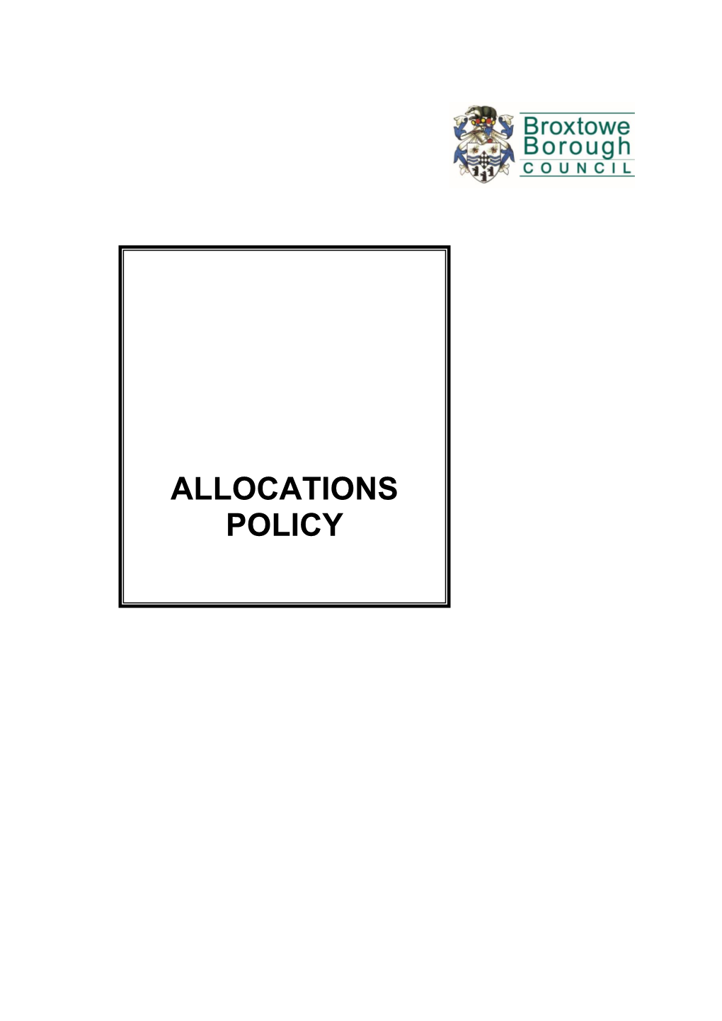 Allocations Policy