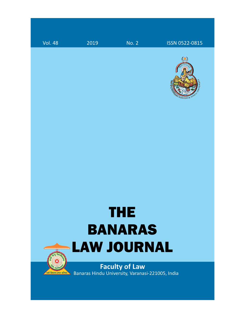 Banaras Law Journal 2019 Vol 48 No. 2