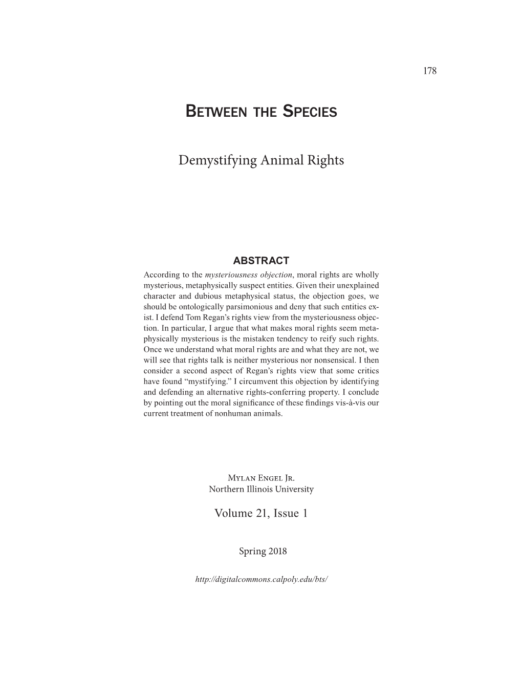 Demystifying Animal Rights