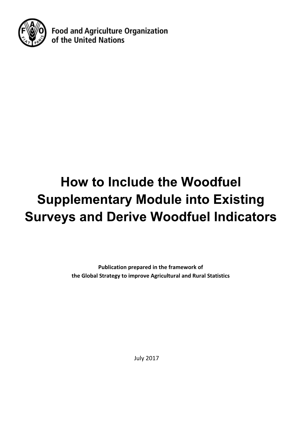 How to Include the Wood Fuel Supplementary Module Into